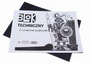 Blok techniczny A-4 10 czarnych kartek 170g KRESKA