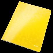 Skoroszyt kartonowy A-4 LEITZ WOW żółty