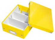 Pudełko do przechowywania z przegródkami LEITZ Click&Store Wow małe żółte