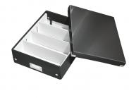 Pudełko do przechowywania z przegródkami LEITZ Click&Store Wow średnie czarne 