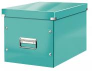 Pudełko do przechowywania uniwersalne LEITZ Click&Store Wow Cube L turkusowe 