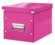Pudełko do przechowywania uniwersalne LEITZ Click&Store Wow Cube M różowe 