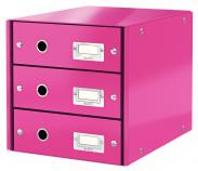 Pojemnik z 3 szufladami LEITZ Click&Store Wow różowy