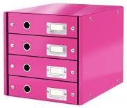 Pojemnik z 4 szufladami LEITZ Click&Store Wow różowy 