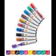 Markery suchościeralne NOBO Liquid Ink mix kol (10szt) 