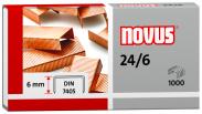 Zszywki NOVUS 24/6 (1000szt) miedziowane 