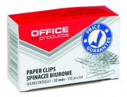 Spinacze okrągłe OFFICE PRODUCTS 33mm (100szt) srebrne 