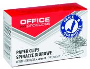 Spinacze okrągłe OFFICE PRODUCTS 50mm (100szt) srebrne 