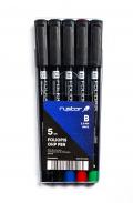 Komplet foliopisów Rystor B 1-2,5mm (4kol) + 1 czarny gratis 