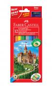 Kredki ołówkowe FABER-CASTELL Zamek 12 kolorów 