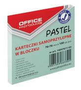 Notes samoprzylepny 76x76mm 100kart OFFICE PRODUCTS pastelowy zielony