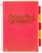 Kołozeszyt A-4 100 kartek w kratkę Pukka Pad 5 przekładek Blush Coral