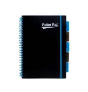 Kołozeszyt A-4 100 kartek w kratkę Pukka Pad 5 przekładek Black Neon z gumką