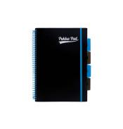 Kołozeszyt B-5 100 kartek w kratkę Pukka Pad 4 przekładki Black Neon z gumką 