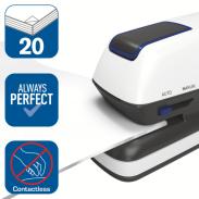 Zszywacz elektryczny RAPID OPTIMA Grip do 20 kartek biały 