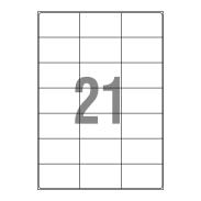 Etykiety samoprzylepne 70x42,3=21 BIURO PLUS op=100 ark 