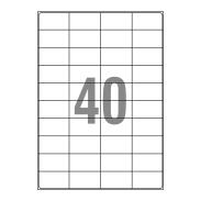 Etykiety samoprzylepne 52,5x29,6=40 BIURO PLUS op=100 ark 