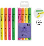 Komplet zakreślaczy INTERDRUK ACADEMY Neon 4 kolory 