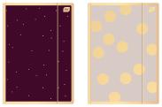 Teczka z gumką A-4+ INTERDRUK Satin Gold Dots (1)
