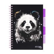 Kołobrulion B-5 100 kartek w kratkę 4 zakładki STRIGO Animals Panda (1)