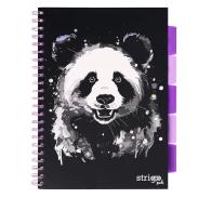 Kołobrulion A-4 100 kartek w kratkę 5 zakładek STRIGO Animals Panda (1)