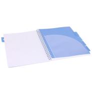 Kołobrulion A-4 100 kartek w kratkę 5 zakładek STRIGO Pastel granatowy (2)