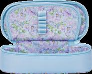 Piórnik etui owalne bez wyposażenia OXFORD Flowers niebieski  (3)