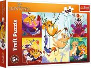 Puzzle TREFL 100 elementów Dzielny Król Lew  (1)