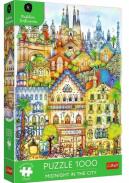 Puzzle TREFL 1000 elementów Premium, O północy w Barcelonie  (1)