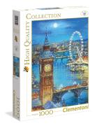 Puzzle CLEMENTONI 1000 elementów Snow on the Big Ben (1)