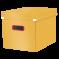 Pudełko do przechowywania w kształcie szcześcianu LEITZ Click&Store Cosy duże żółte 