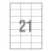 Etykiety samoprzylepne 70x42,3=21 BIURO PLUS op=100 ark 