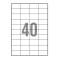 Etykiety samoprzylepne 52,5x29,6=40 BIURO PLUS op=100 ark 