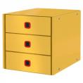 Pojemnik z 3 szufladami LEITZ Click&Store Cosy żółte 