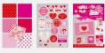 Blok z motywami A4 14 kartek 80/170g INTERDRUK Love z naklejkami
